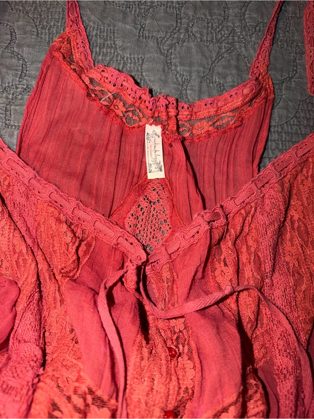 Intimately By Free People Dolly Bodysuit Maxi Dress-Red Size-XS - Picture 3 of 8